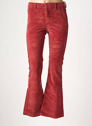 Pantalon flare stretch taille haute orange HAPPY femme