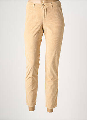 Pantalon chino stretch taille normale beige KANOPE femme