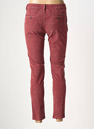Pantalon chino stretch taille basse rouge CIMARRON femme