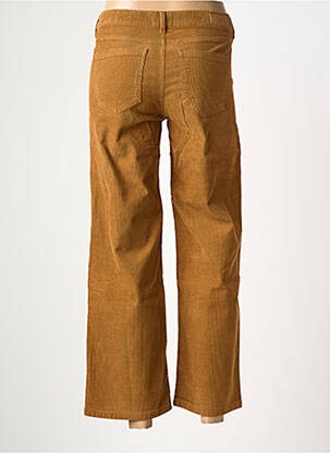 Pantalon 7/8 taille haute taille haute jaune HAPPY femme