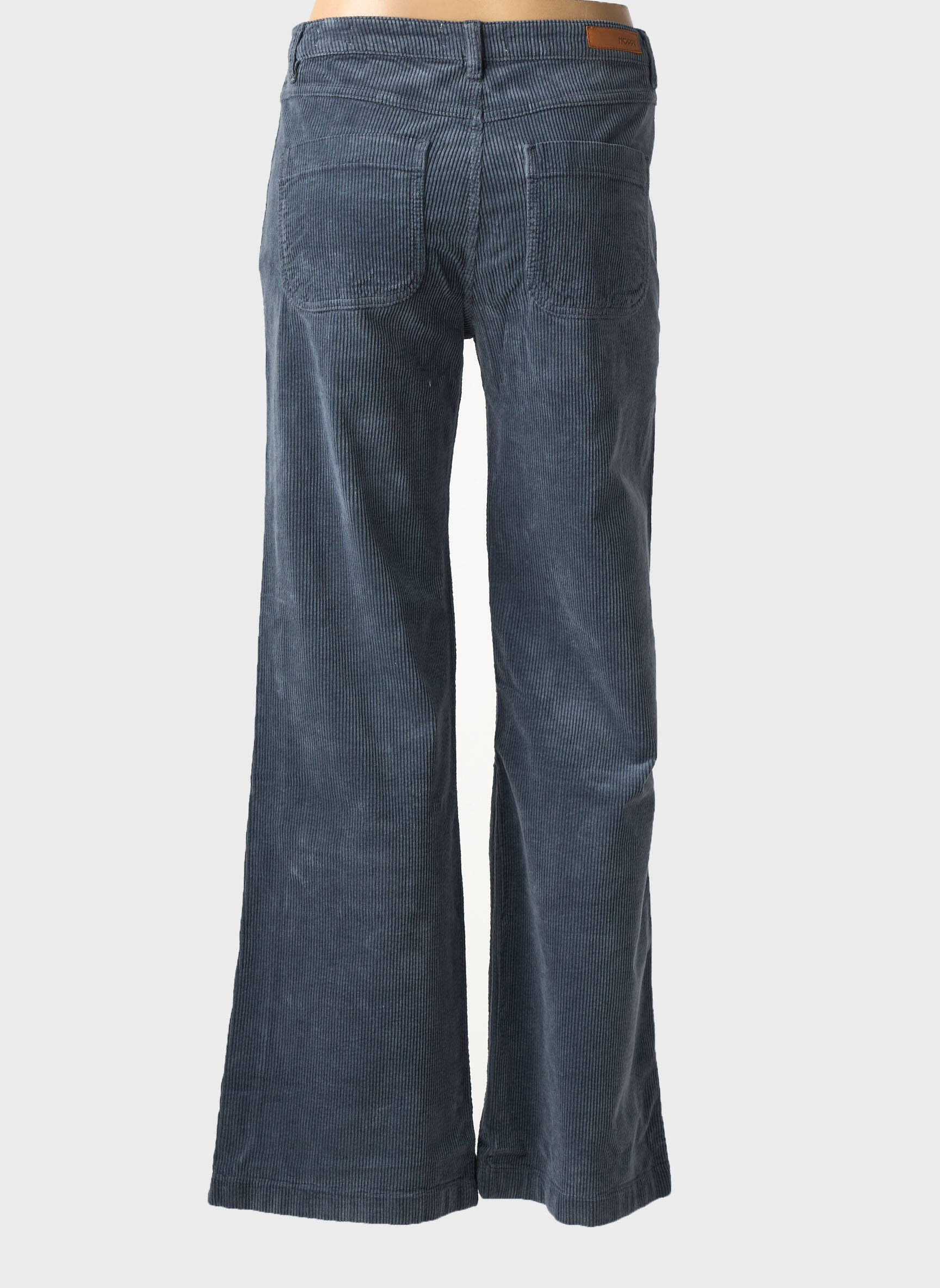 Pantalon flare stretch taille haute gris HAPPY femme