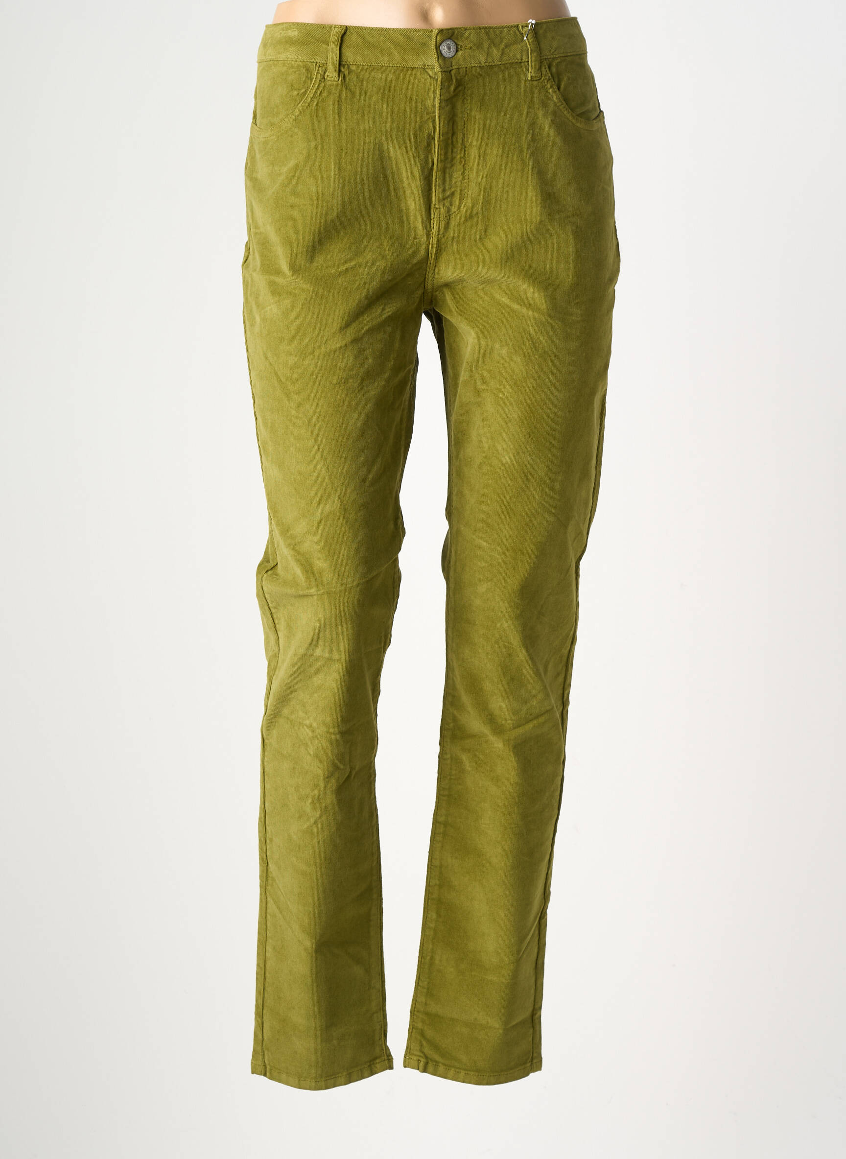 Pantalon slim stretch taille normale vert KANOPE femme