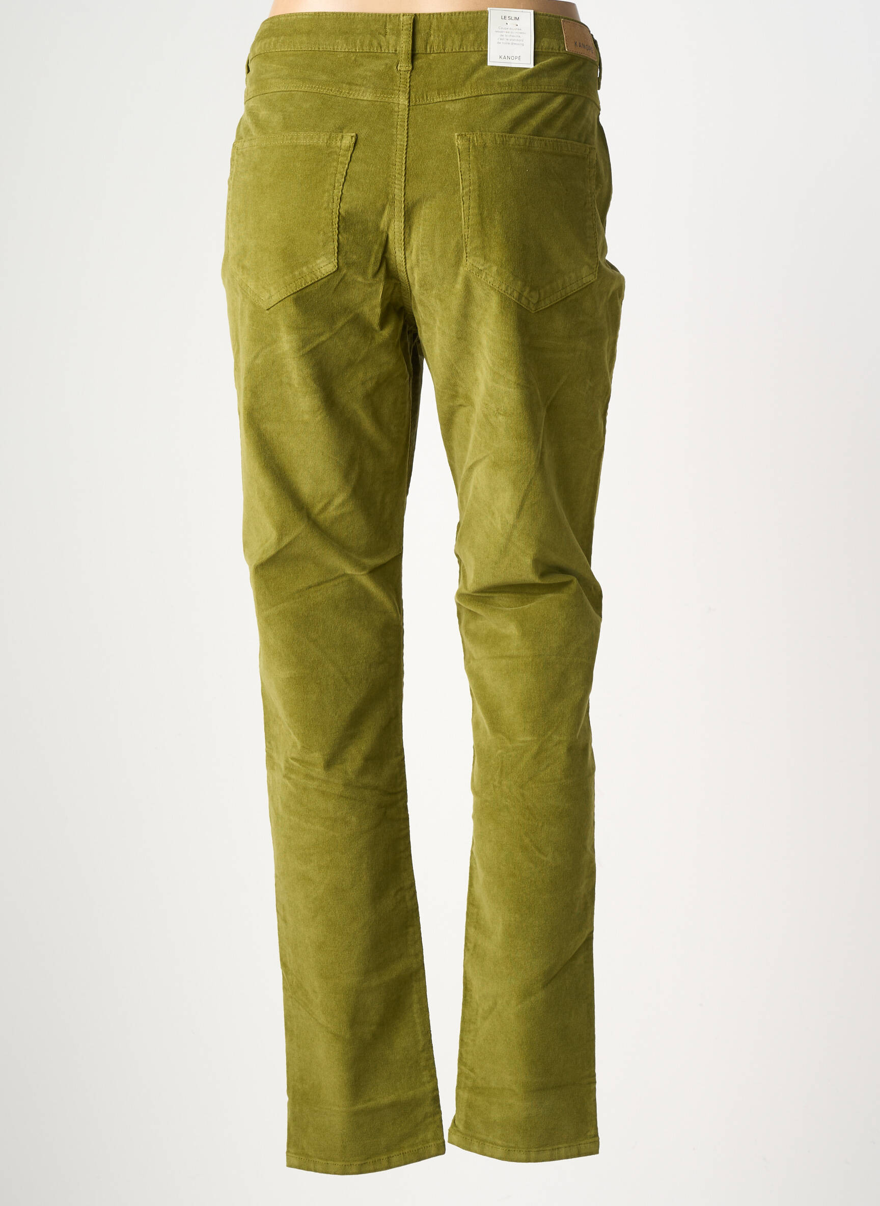 Pantalon slim stretch taille normale vert KANOPE femme