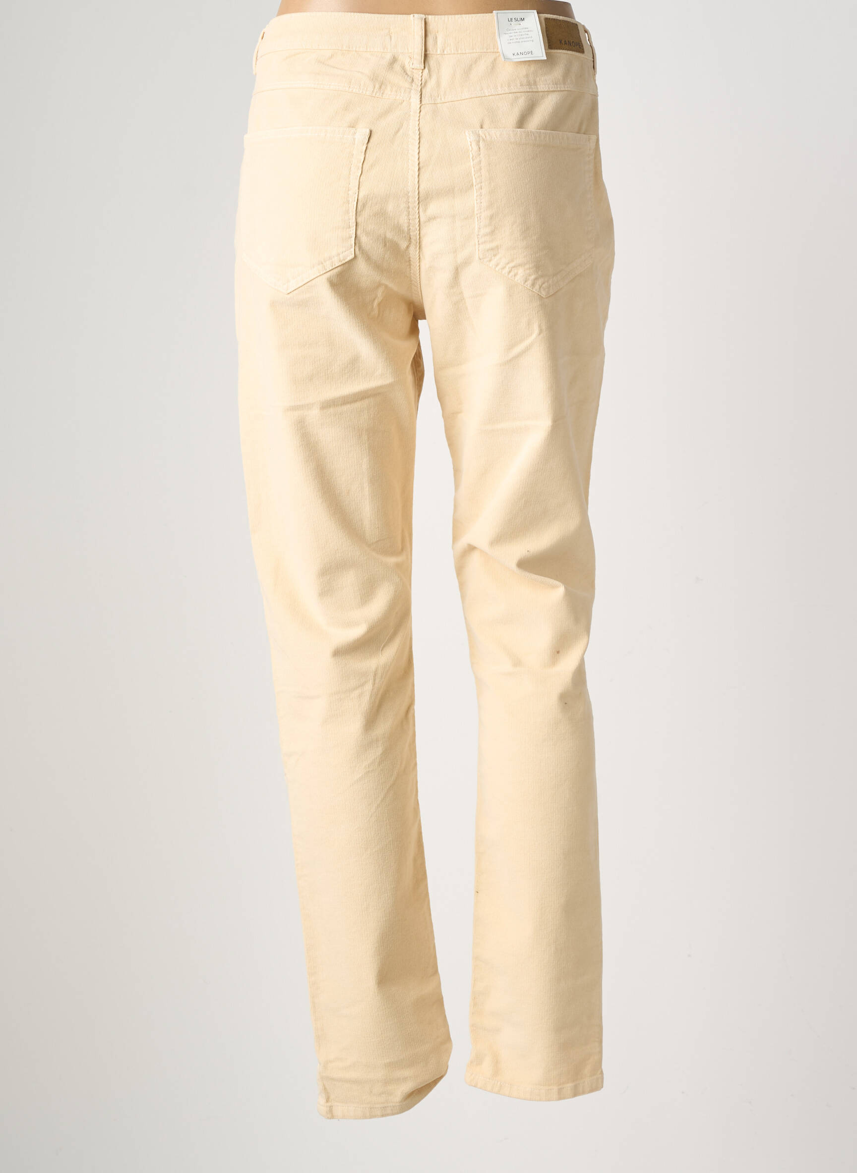 Pantalon slim stretch taille normale beige KANOPE femme
