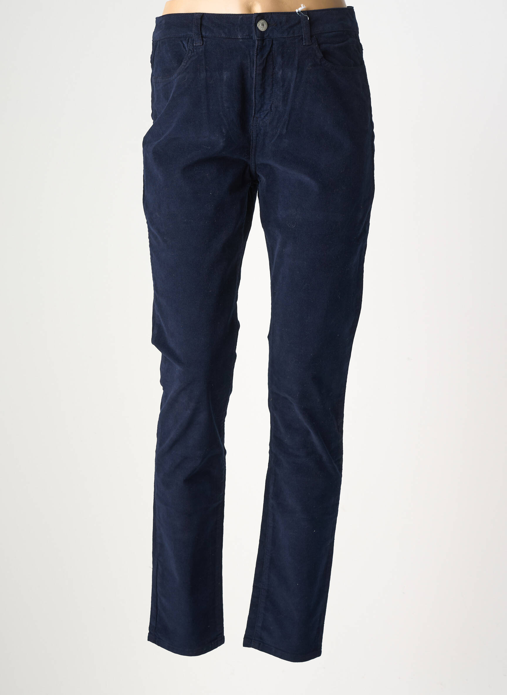 Pantalon slim stretch taille normale bleu KANOPE femme