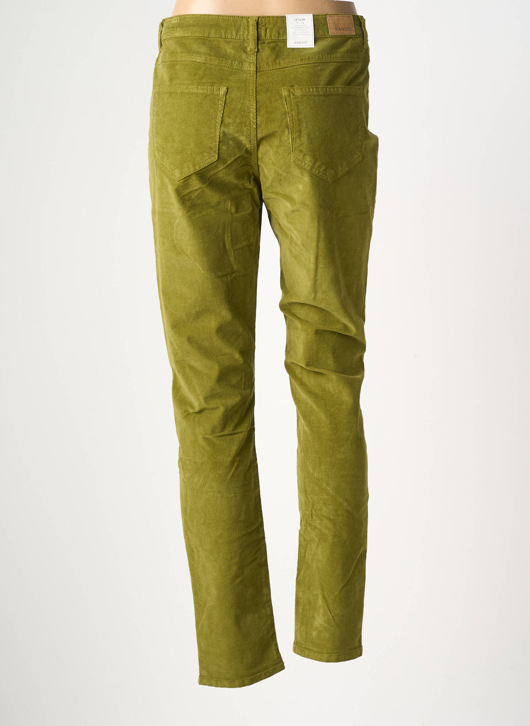 Pantalon slim stretch taille normale vert KANOPE femme