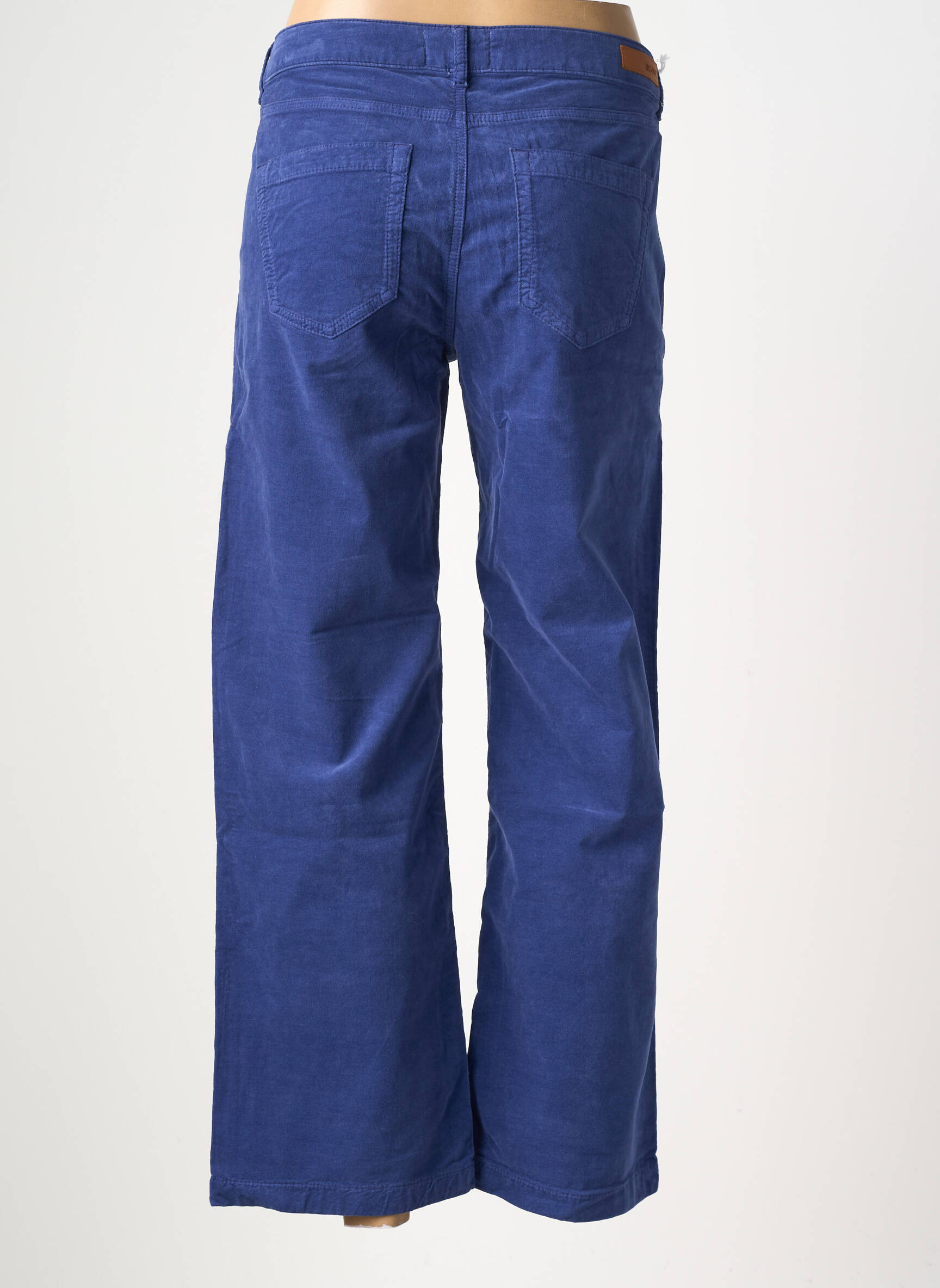 Pantalon flare stretch taille haute bleu HAPPY femme