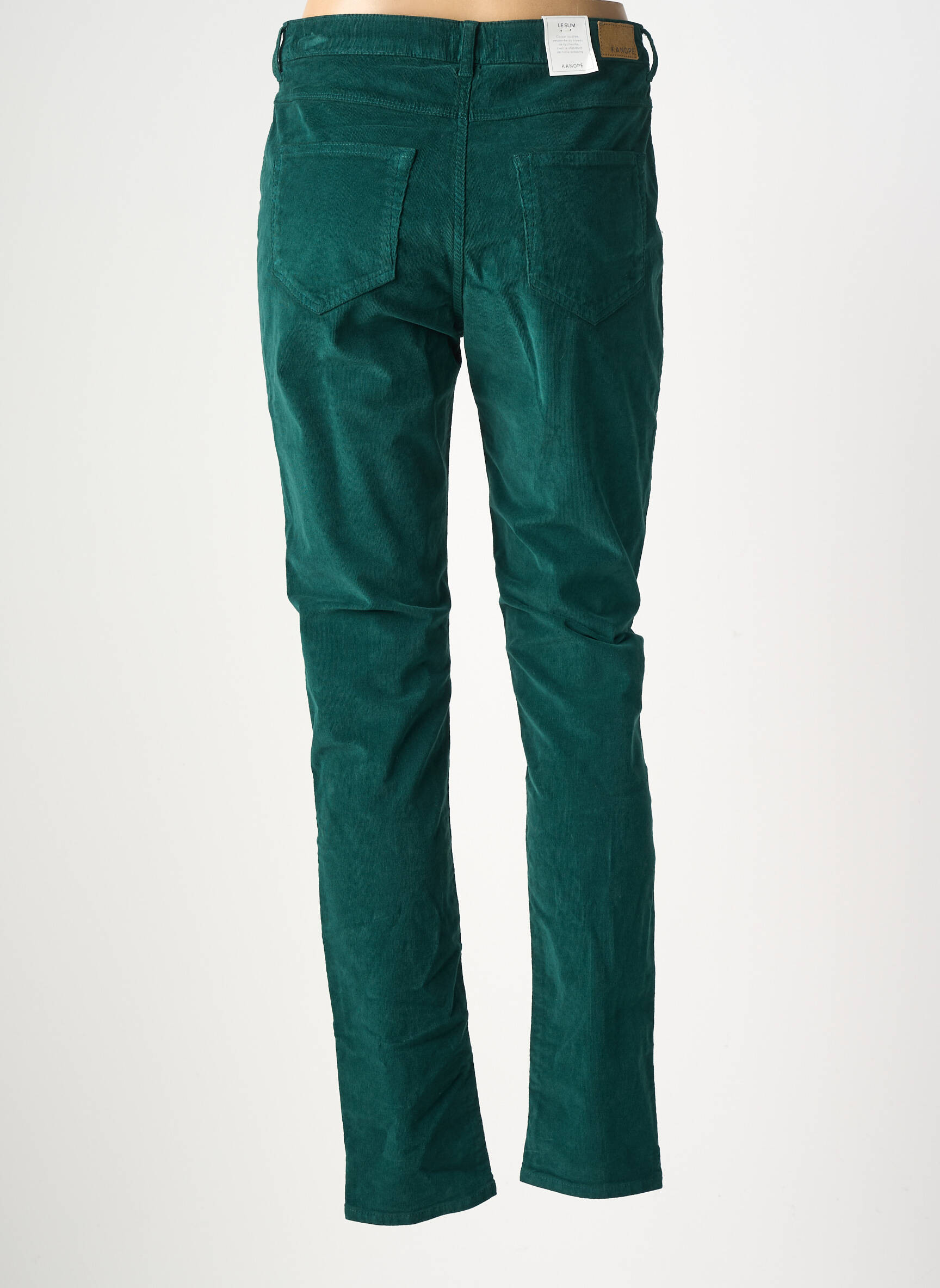 Pantalon slim stretch taille normale vert KANOPE femme