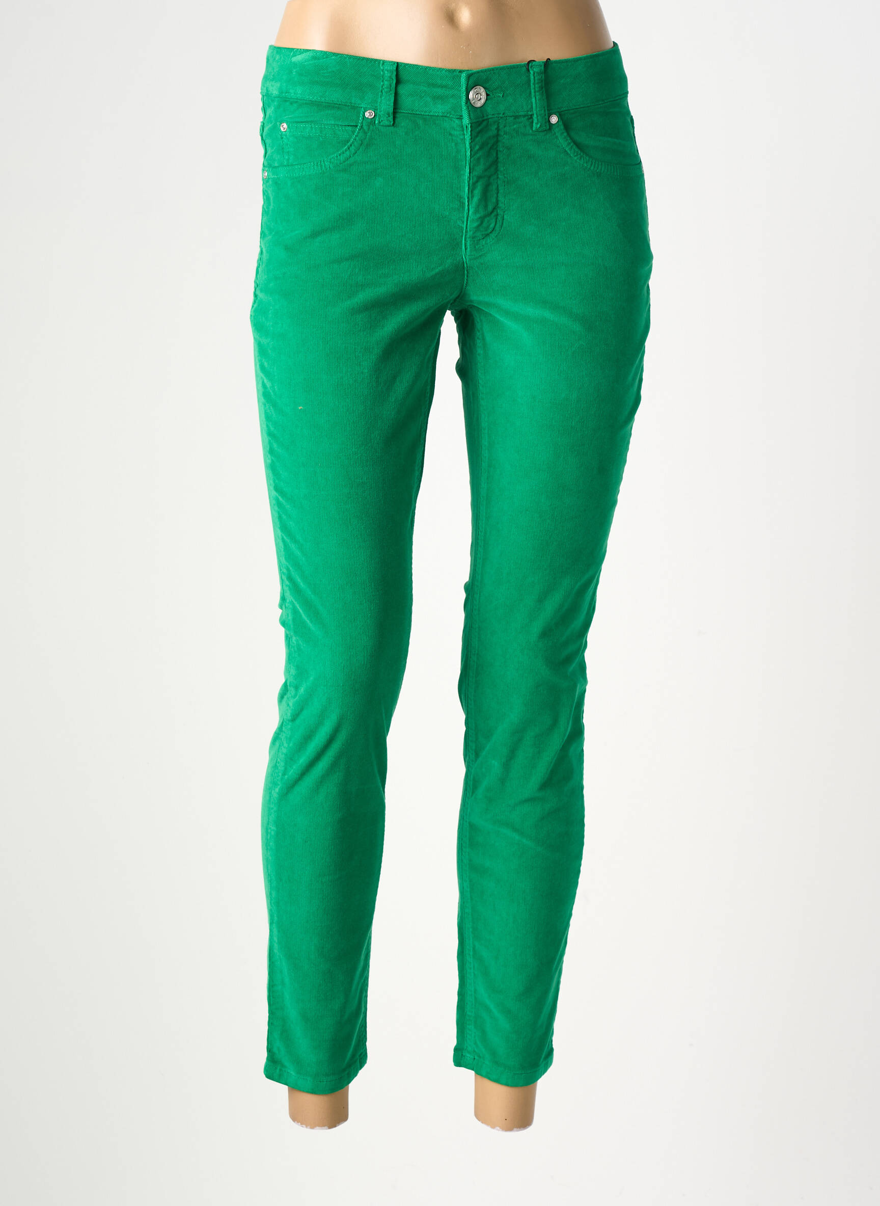 Pantalon slim stretch taille normale vert OUI femme