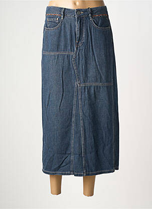 Jupe longue coupe droite bleu FREEMAN T.PORTER femme