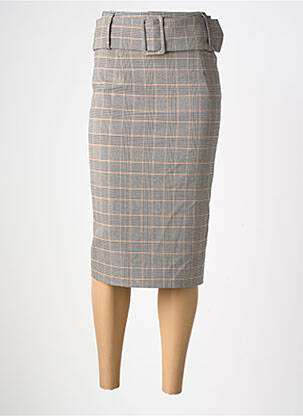 Jupe mi-longue stretch gris OUI femme