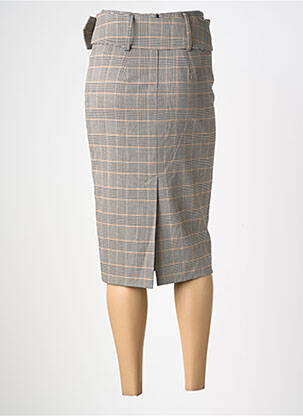 Jupe mi-longue stretch gris OUI femme
