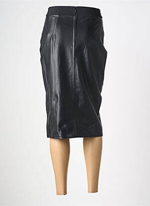 Jupe mi-longue taille élastique noir SCHOOL RAG femme