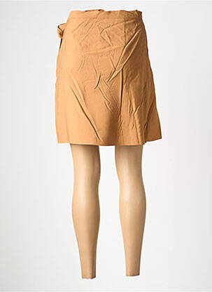 Jupe courte coupe droite marron SUNCOO femme