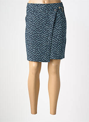 Jupe courte taille élastique bleu STREET ONE femme