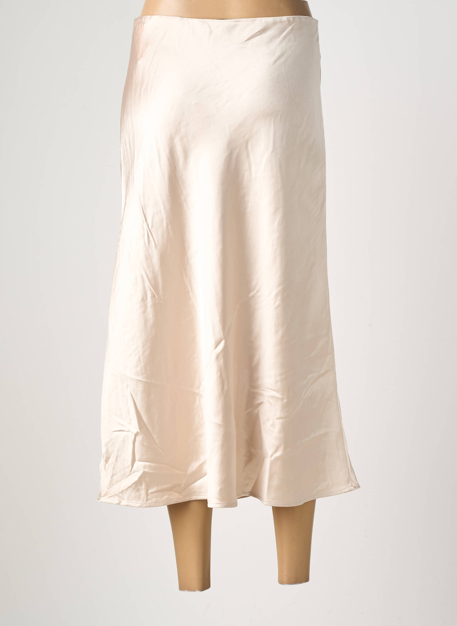 Jupe longue taille normale beige VAN-DOS femme