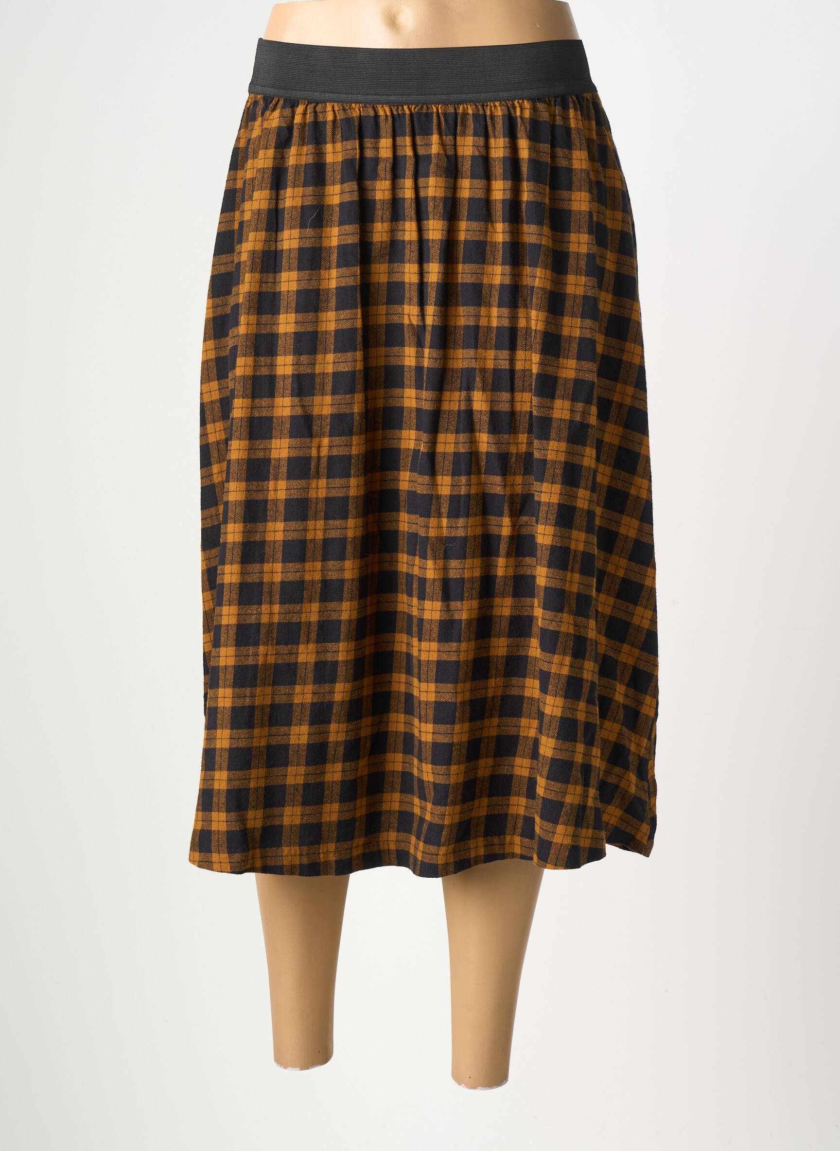 Jupe mi-longue coupe évasée noir SCHOOL RAG femme