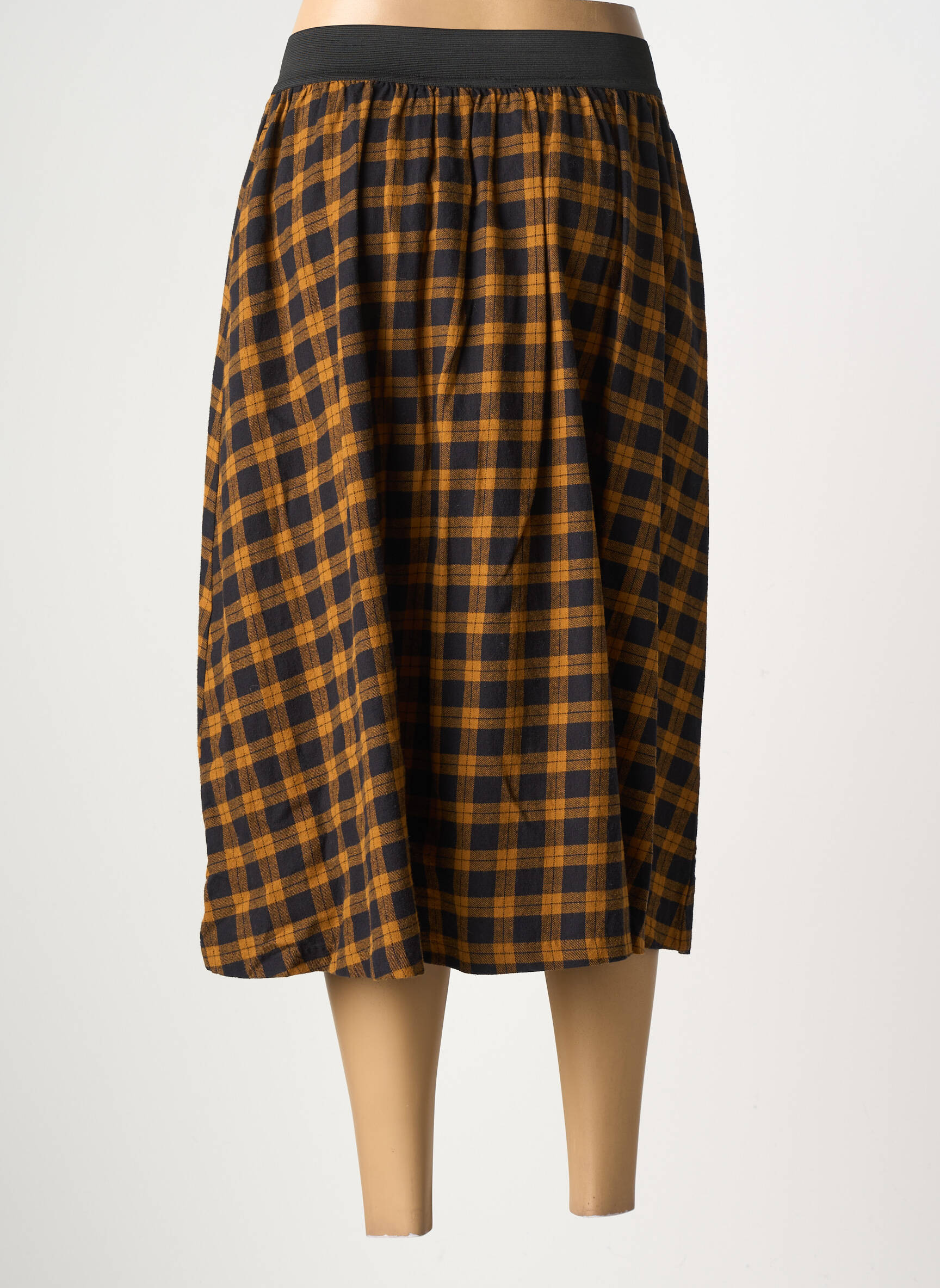 Jupe mi-longue coupe évasée noir SCHOOL RAG femme