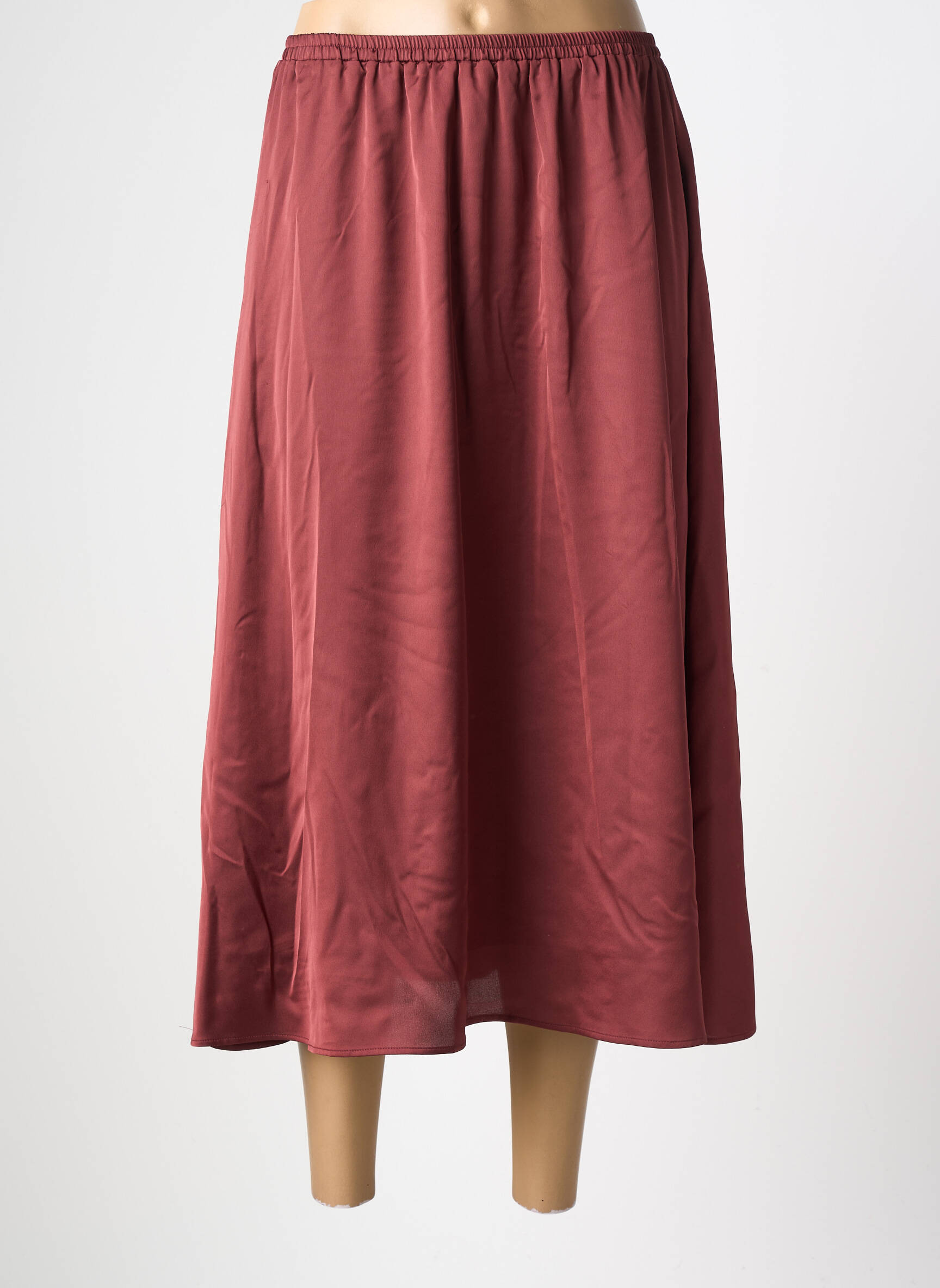 Jupe longue coupe droite rouge SCHOOL RAG femme