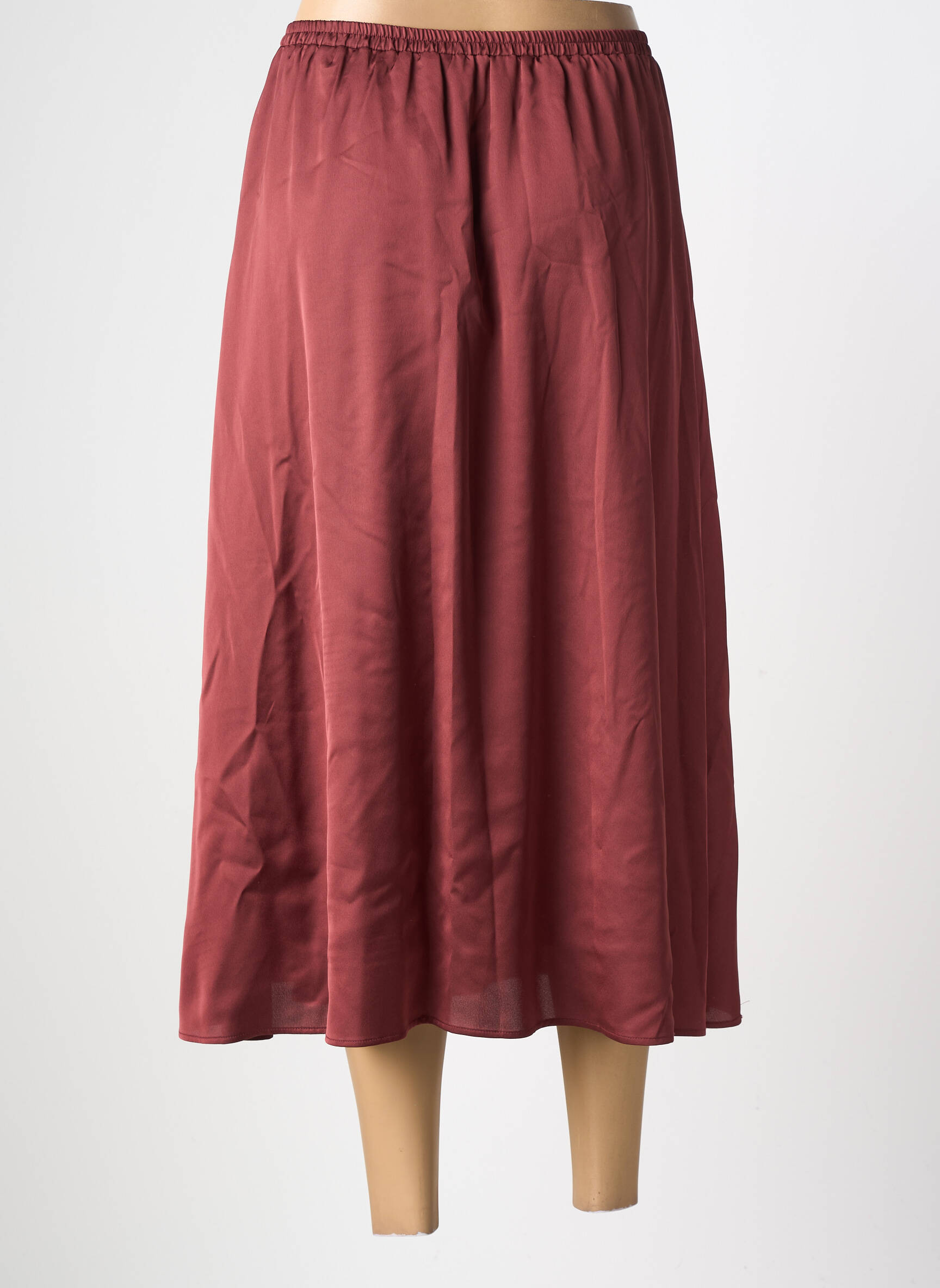 Jupe longue coupe droite rouge SCHOOL RAG femme