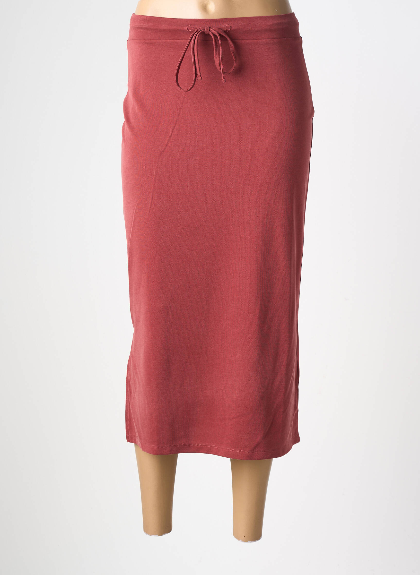 Jupe longue taille normale rouge YERSE femme