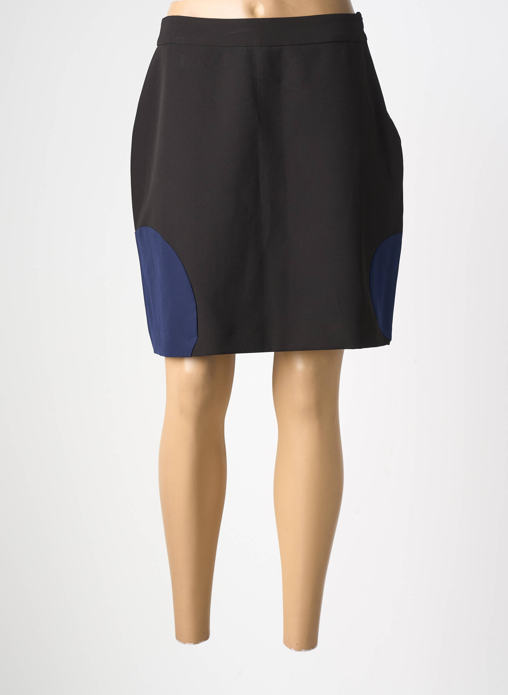 Jupe mi-longue stretch noir AKELA KEY femme