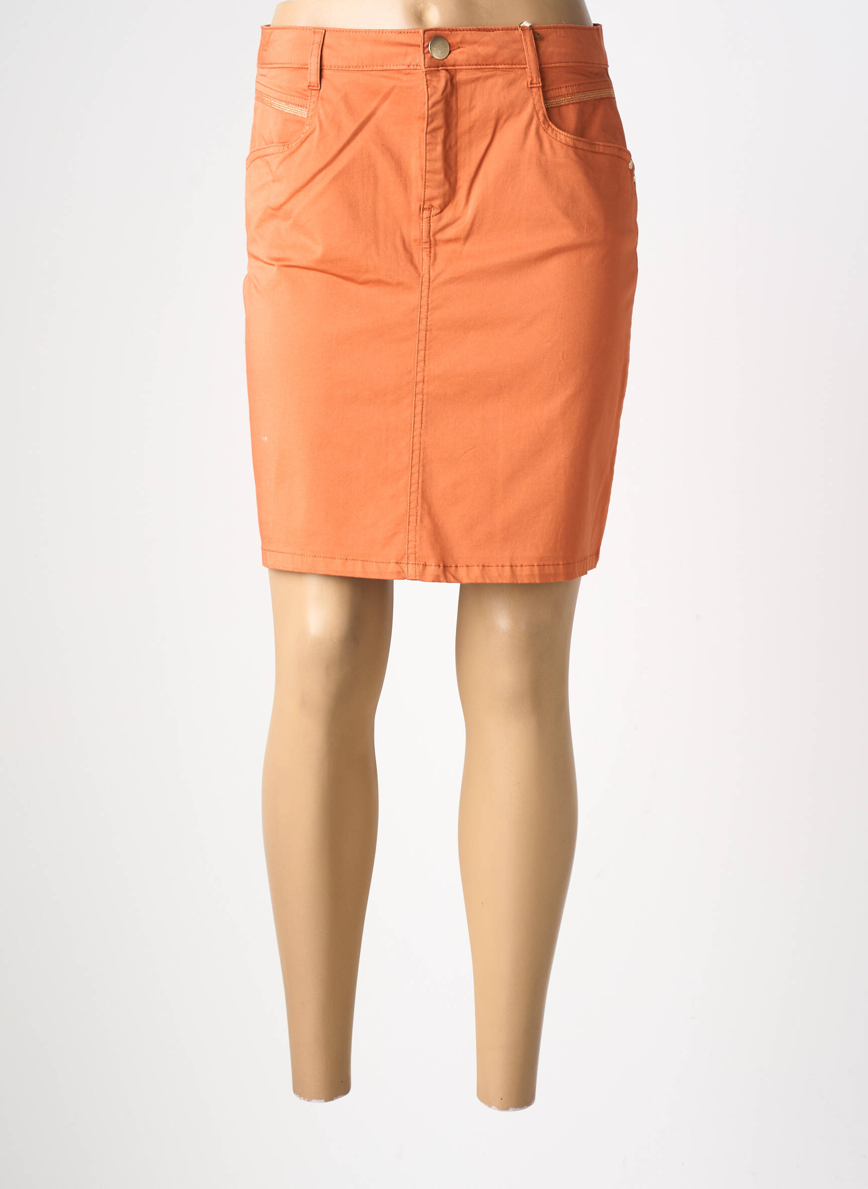 Jupe courte poches orange LOLA ESPELETA femme