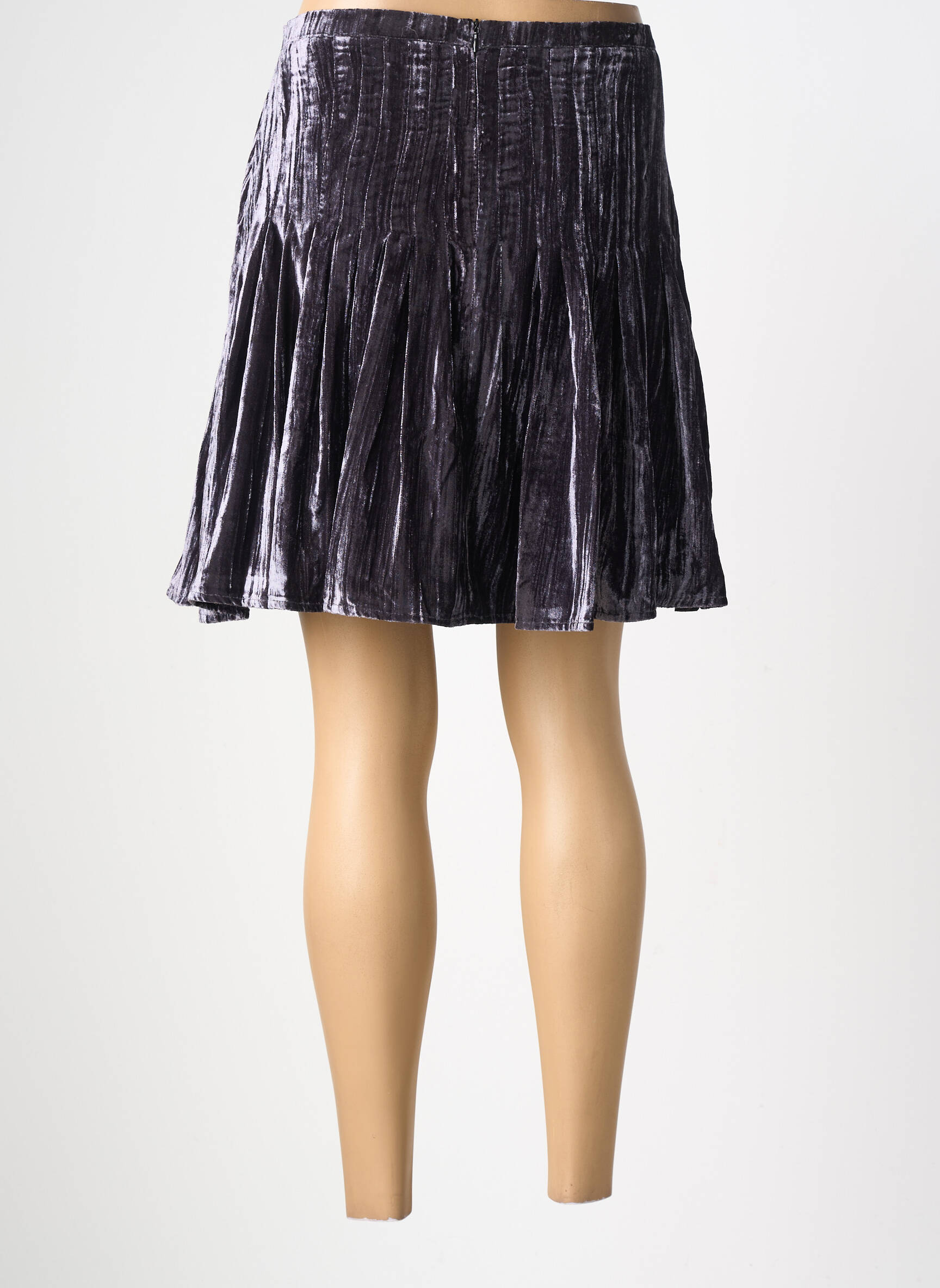 Jupe courte coupe droite noir RUE MAZARINE femme