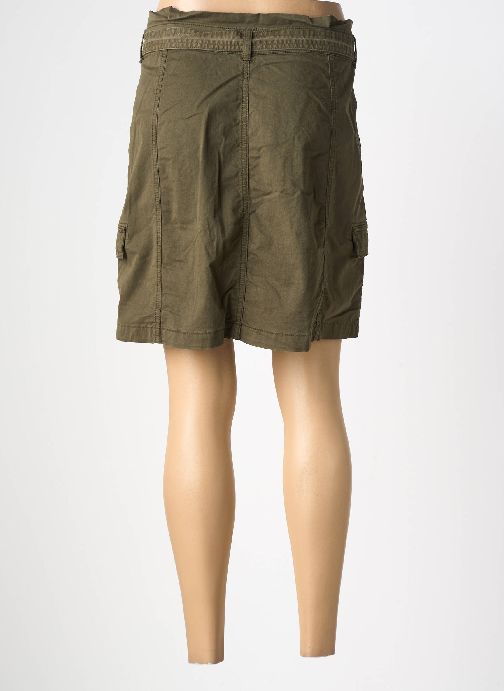 Jupe courte poches vert FREEMAN T.PORTER femme