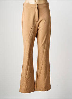 Pantalon flare stretch taille haute beige AMELIE & AMELIE femme