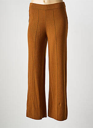Pantalon flare taille élastique taille normale jaune VAN-DOS femme