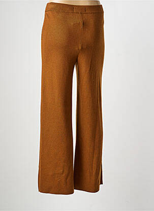 Pantalon flare taille élastique taille normale jaune VAN-DOS femme