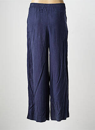 Pantalon large tissage popeline taille normale bleu KANOPE femme