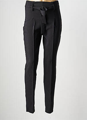 Pantalon slim taille haute taille haute noir STUDIO PARISIEN femme