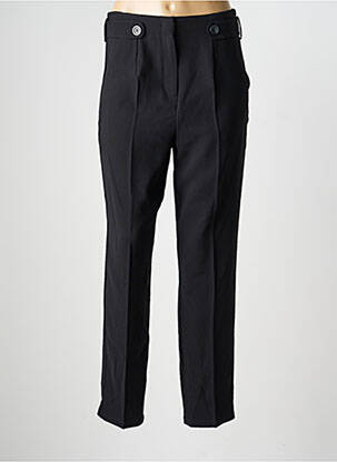 Pantalon droit tissage crêpe taille haute noir SCHOOL RAG femme