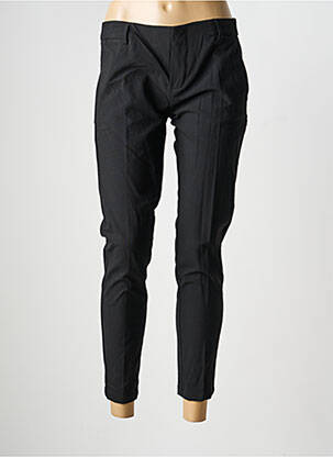 Pantalon chino fermeture zippée sous rabat boutonné taille normale noir REIKO femme