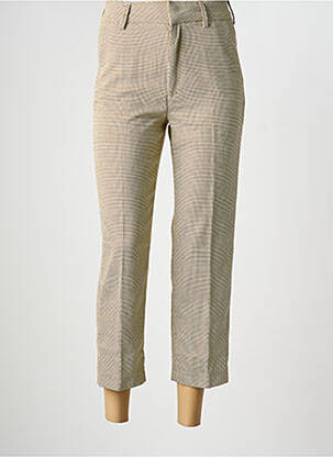 Pantalon 7/8 taille à pinces taille normale beige REIKO femme