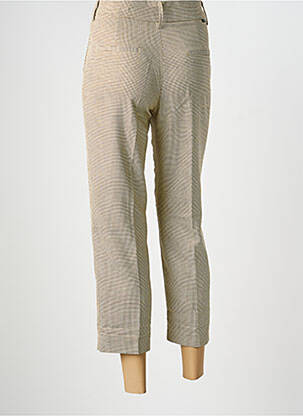 Pantalon 7/8 taille à pinces taille normale beige REIKO femme