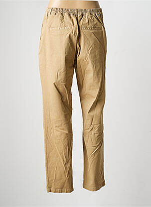 Pantalon chino tissage popeline taille normale beige HAPPY femme