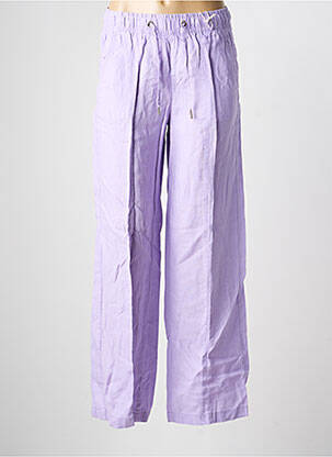 Pantalon large tissage crêpe taille normale violet STREET ONE femme