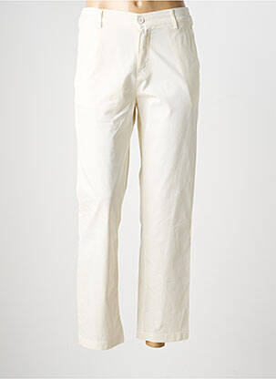 Pantalon 7/8 taille élastique taille normale beige HAPPY femme