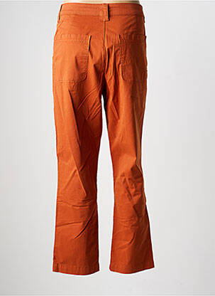 Pantalon chino tissage popeline taille normale orange KANOPE femme