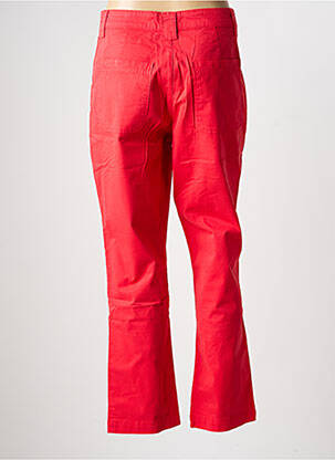 Pantalon droit tissage popeline taille normale rouge KANOPE femme