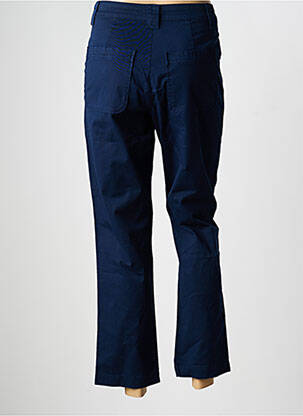 Pantalon droit tissage popeline taille normale bleu KANOPE femme
