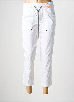Pantalon 7/8 taille élastique taille normale blanc STREET ONE femme
