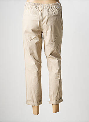 Pantalon chino tissage popeline taille normale beige HAPPY femme
