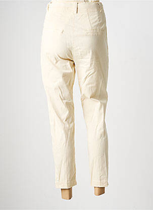Pantalon 7/8 taille haute taille haute beige REIKO femme