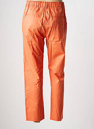 Pantalon droit tissage popeline taille normale orange YERSE femme