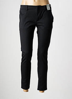 Pantalon 7/8 taille à pinces taille normale noir REIKO femme