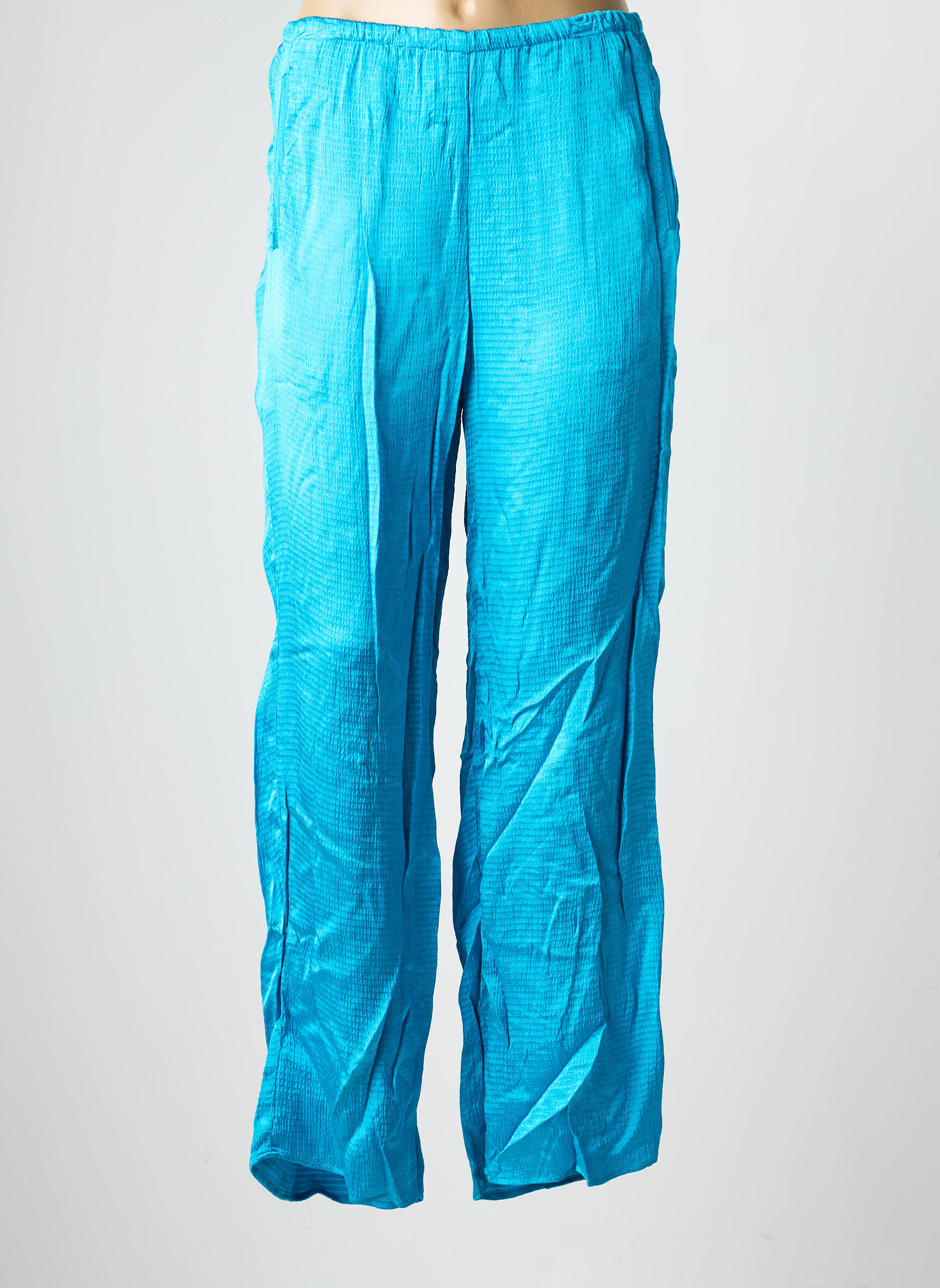Pantalon droit stretch taille normale bleu AMERICAN VINTAGE femme